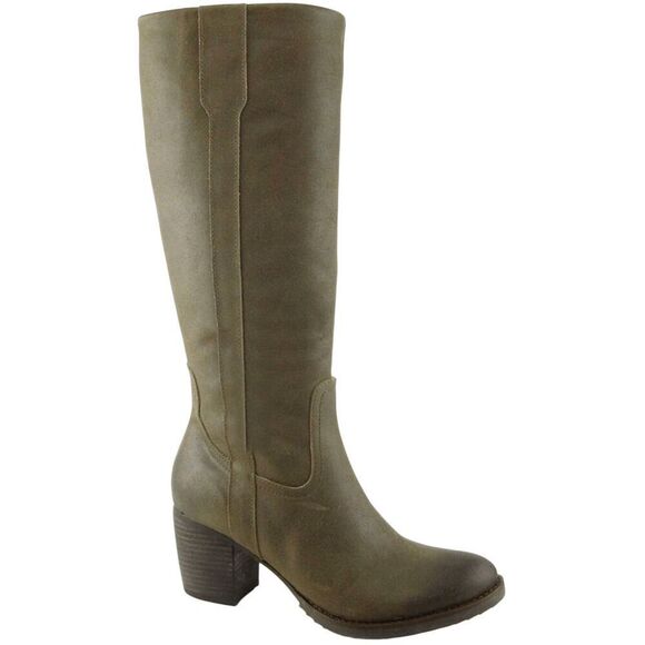 AQUA Zion Taupe Oiled Suede Knee High Boot Size 7.5M - Picture 1 of 10